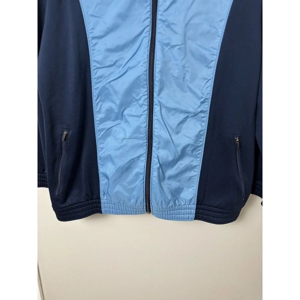 Vintage Nike Basketball Windbreaker Jacket Blue Two Tone Mens L Y2K UNC Tarheels